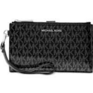 Michael Kors Glossy Adele Double Zip Wristlet